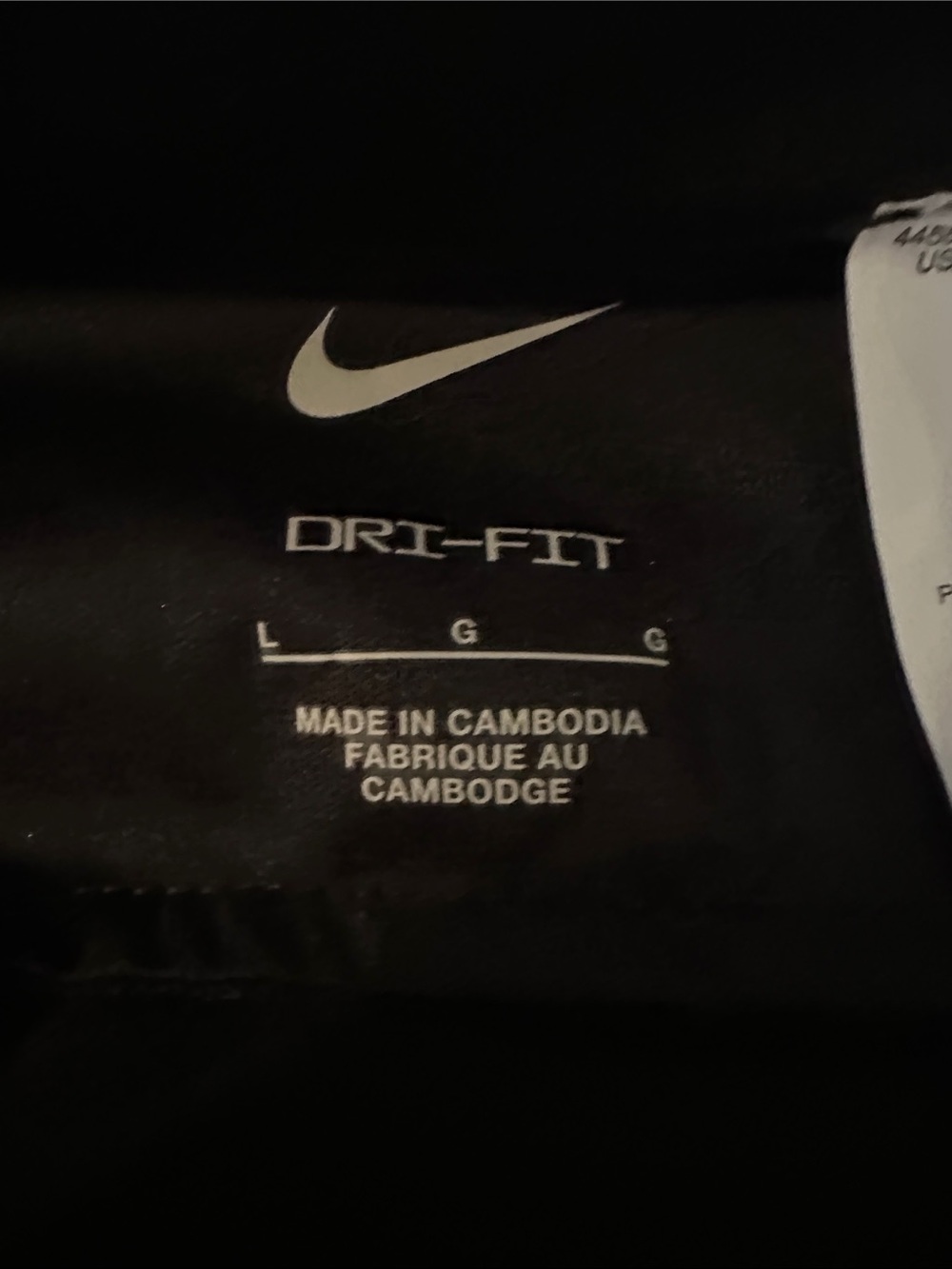 Nike Black Compression Running Training Tights with Silver Swoosh - Picture 2 of 6
